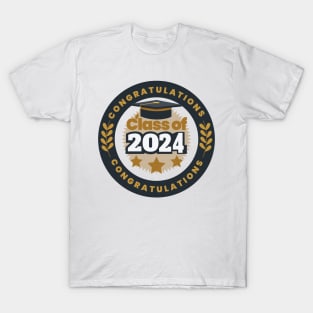 Congratulations Class of 2024 - Happy Graduation Day Celebration Gift T-Shirt